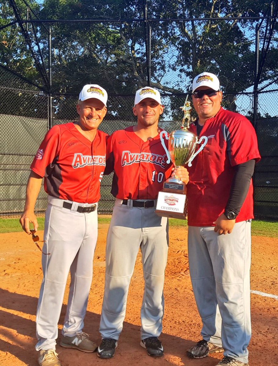StonyBrookBASE's tweet photo. Congratulations to our man @danluisi14 and the @WHAviators on the @HamptonsLeague Championship!! https://t.co/H3UBan75uV