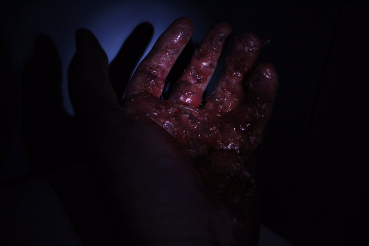 rubysfx's tweet photo. El Diablo inspired burn wound #SuicideSquad https://t.co/RfEG5TAsSF
