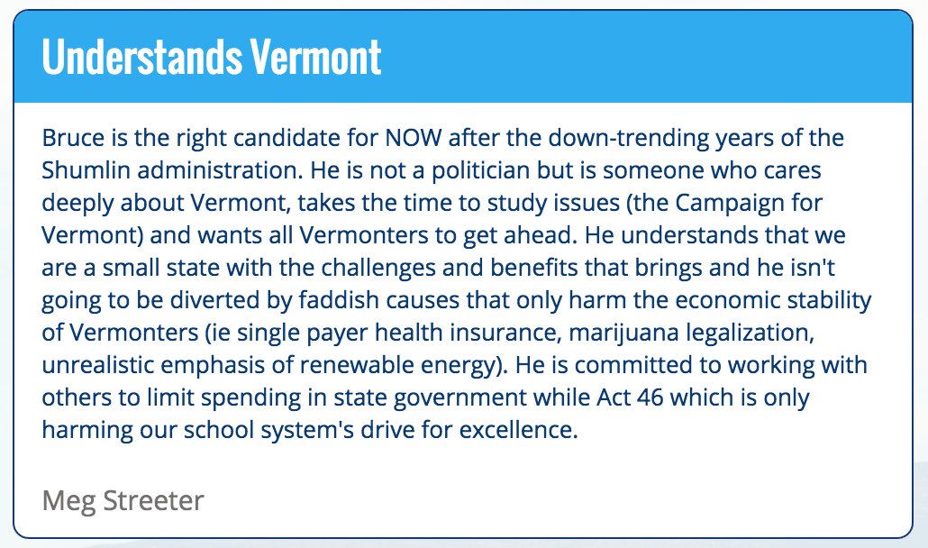 BruceLisman's tweet photo. Why are you voting for Bruce? #UnderstandsVT Read more: https://t.co/G6rN7eOdbo -- #L4VT #vtpoli #vt https://t.co/tgqytNXa7r