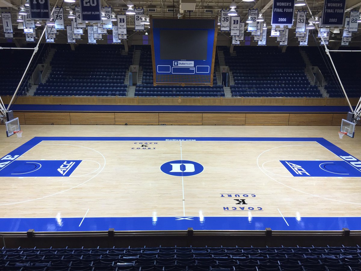 Duke Men's Basketball on Twitter: "Coach K Court. Primed for the next  banner hunt. Home of tradition that lasts. 🔵😈 #OurHouse #EarnEverything  https://t.co/Z7Orf0B992" / Twitter