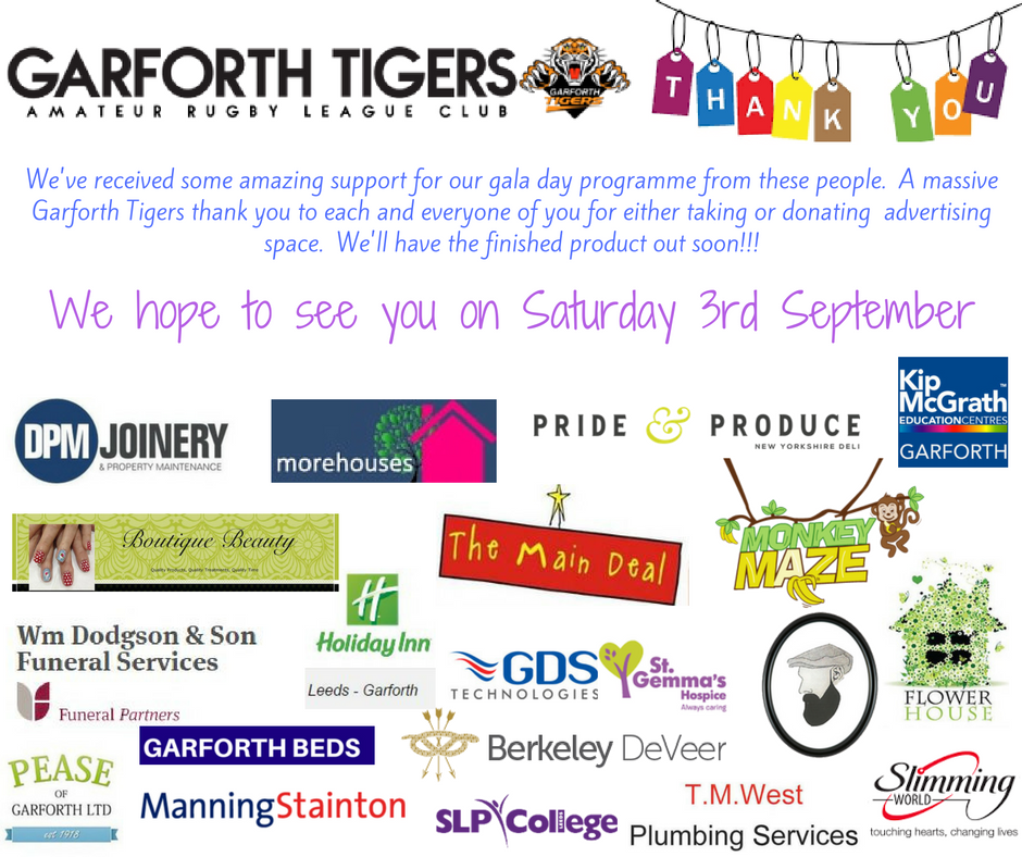 garforthtigers_'s tweet image. #amazing support from these people for @garforthtigers_ gala programme.  #humbled #thankyou #community #fundraising