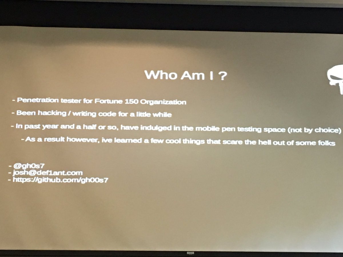 49SD's tweet image. .@gh0s7 is up @HackCharlotte discuss #MobilePentesting @unccharlotte @UNCClt_News