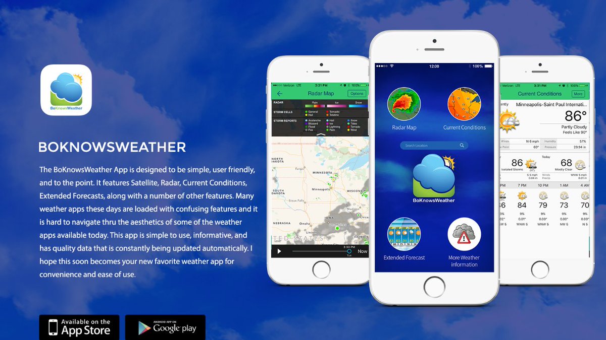 Very happy to announce my new 'App' I made! Get it FREE today! I hope you love how easy it is to use! #mnwx #mobile