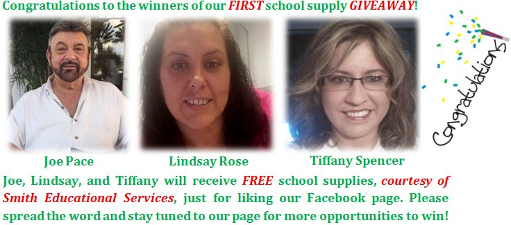 4smithed's tweet photo. Congrats to the winners of our first Facebook giveaway! Stay tuned for more ways to win! #SmithEd https://t.co/VtGTV1kUL2