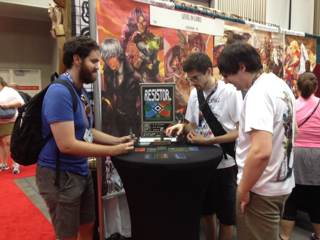 CBFort's tweet photo. OH during this RESISTOR_ game: "Have some DEFCON!" #resistor_ #gencon https://t.co/J8outlm5CY