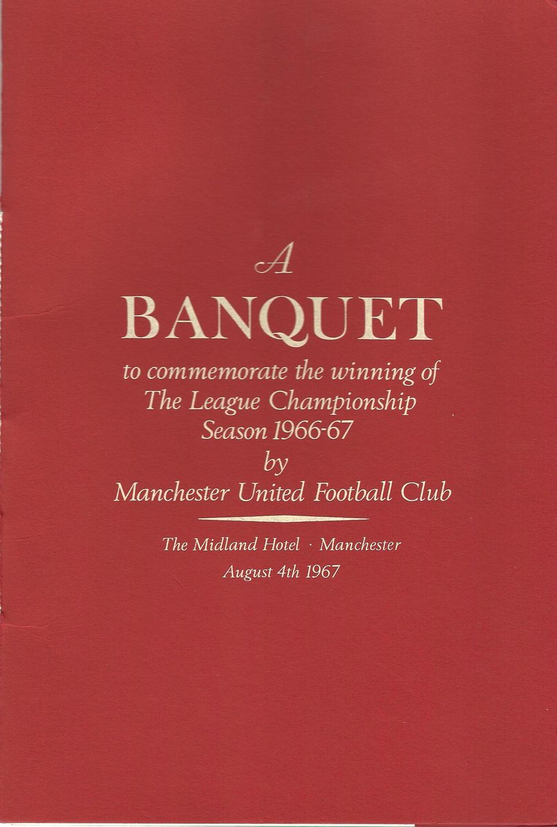 MUFC_ARCHIVE's tweet photo. Not botherd about the food, but really love menu's https://t.co/O7uchyAQjM