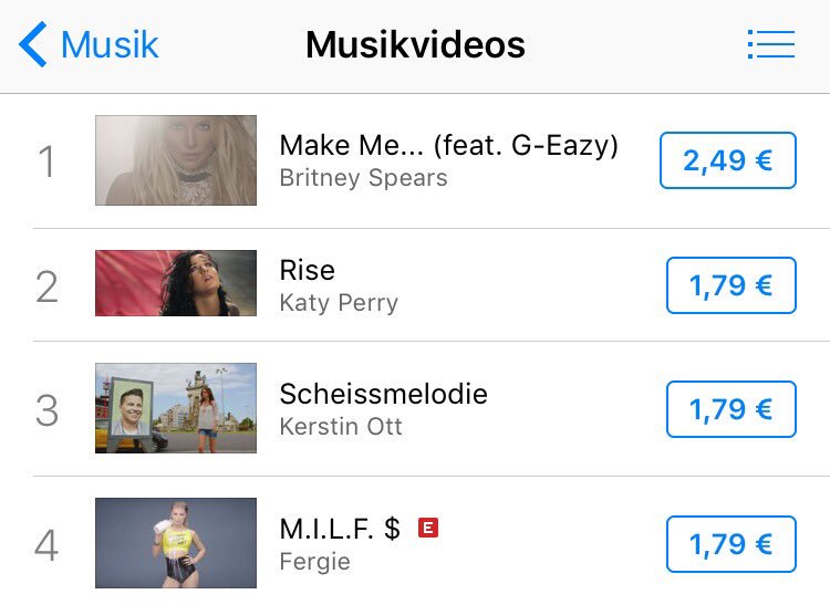 MemoriesTour's tweet photo. Even in Germany @britneyspears is #1 #MakeMe #MakeMeMusicVideo ❤️❤️ proud :) https://t.co/OgIunpwmNV