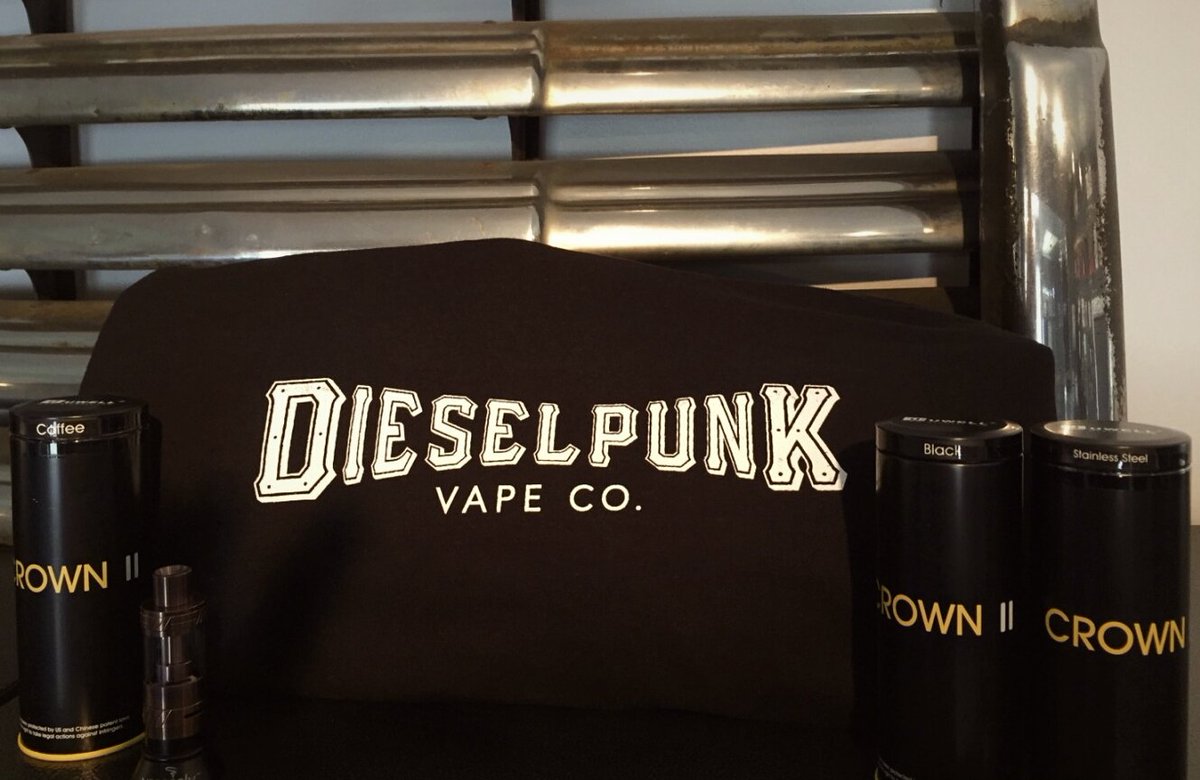 Dieselpunkvape's tweet photo. New things at #dieselpunk! New prewrapped coils, #TFV8 tanks, #uwell #crown2 tank and #Naked100 #ejuice has come in! https://t.co/yYkDA94Sue