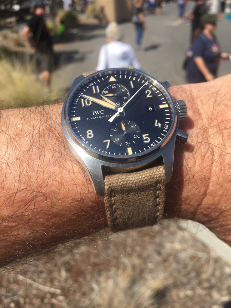#iwc cf3 pilot. Loves this version of the Pilot line with its fauxtina.