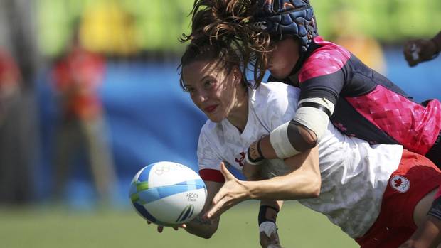 globeandmail's tweet photo. #CAN beats #JPN 45-0 in opening match of women’s #RugbySevens #Rio2016 #Olympics https://t.co/VztzhlxNlK