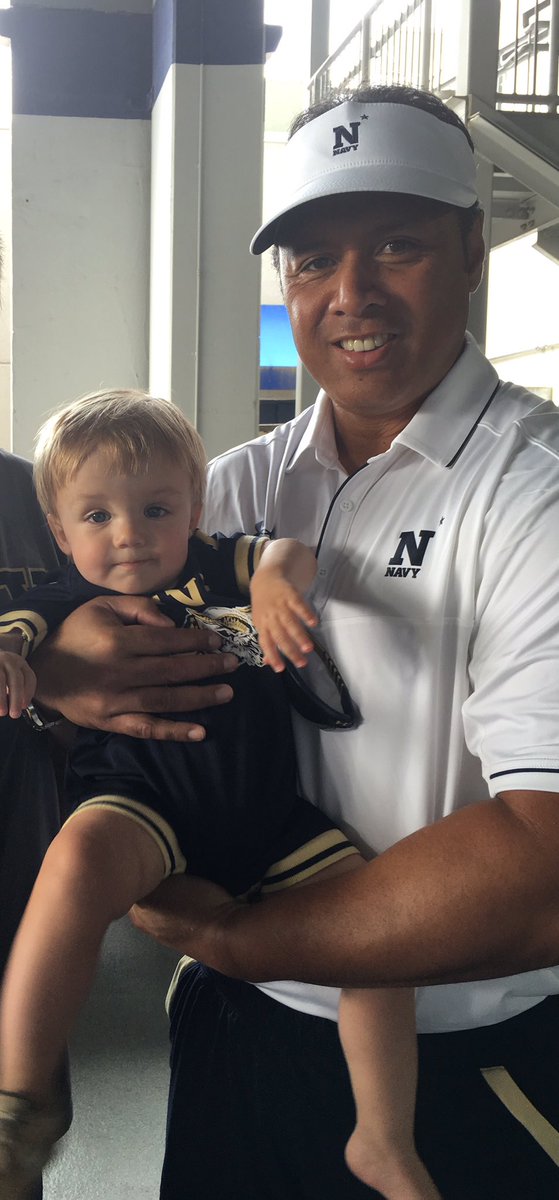 NaptownKay's tweet photo. Had a great time at #NavyFanFest and JM even got to meet @NAVYCoachKen 🏈#GoNavy https://t.co/tSDIxYLvP3
