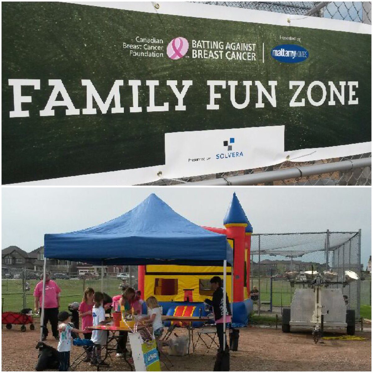 BreastCancerCCS's tweet photo. Family Fun Zone is hopping at Batting Against Breast Cancer Calgary! Thanks to our sponsor @SolveraCanada #BABC16 https://t.co/NSdKMvQbRK