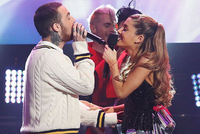 RapUp's tweet photo. Ariana Grande and Mac Miller reunite on the remix to "Into You." Listen: https://t.co/sq8ODaeBhj https://t.co/S8IS2xRjen
