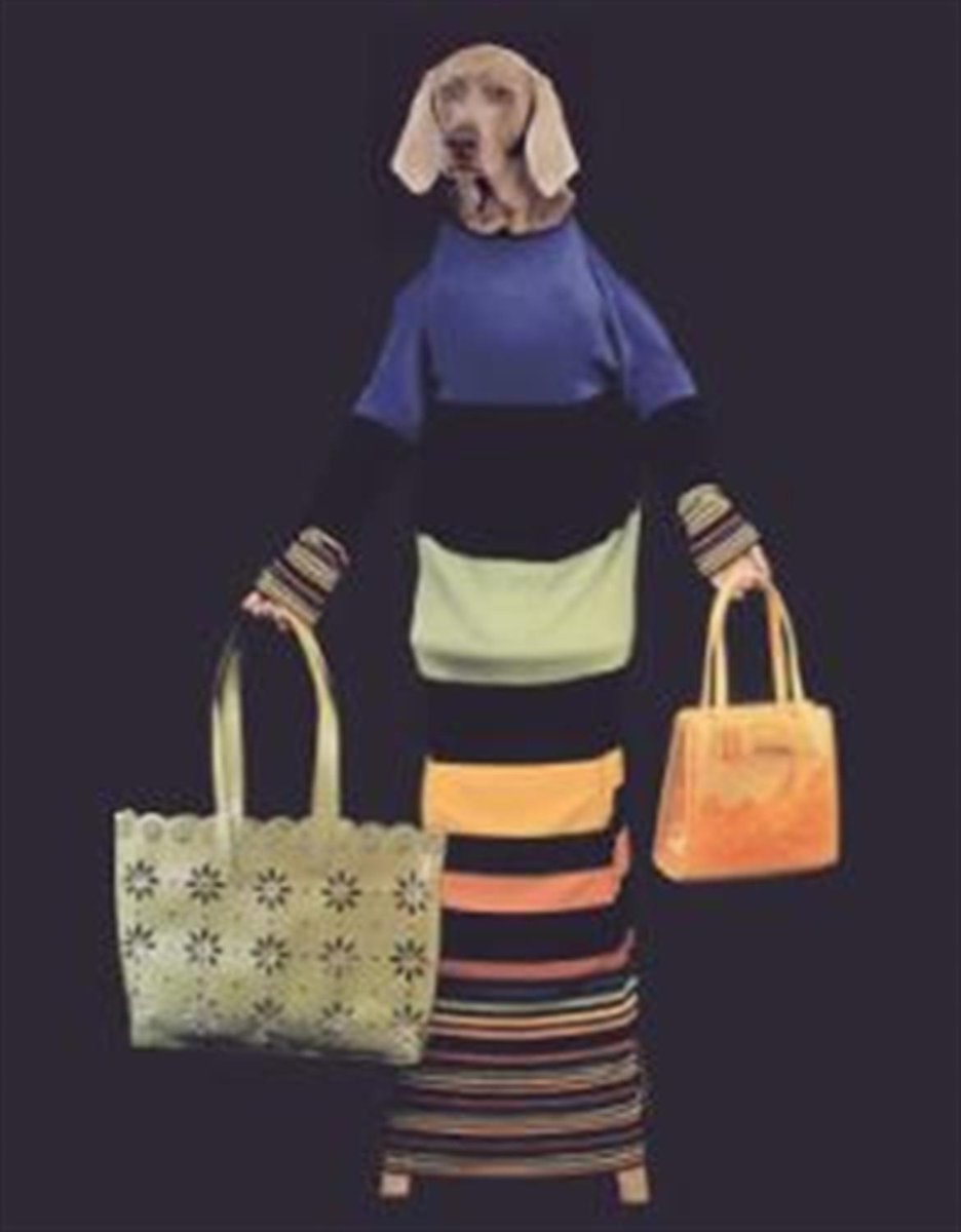 wegman_william's tweet photo. Tote, 15×19in, Sold for $4,320 USD #williamwegman https://t.co/nO6R6JIBaN https://t.co/i8FsPVZWpj