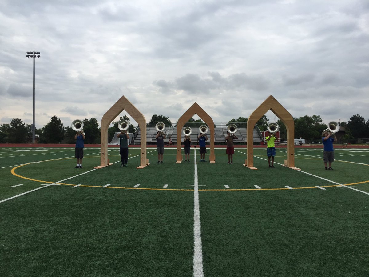 FHS #marchingband is back in town #tuba section is getting some #prop time #band #marching #music #fairview #boulder