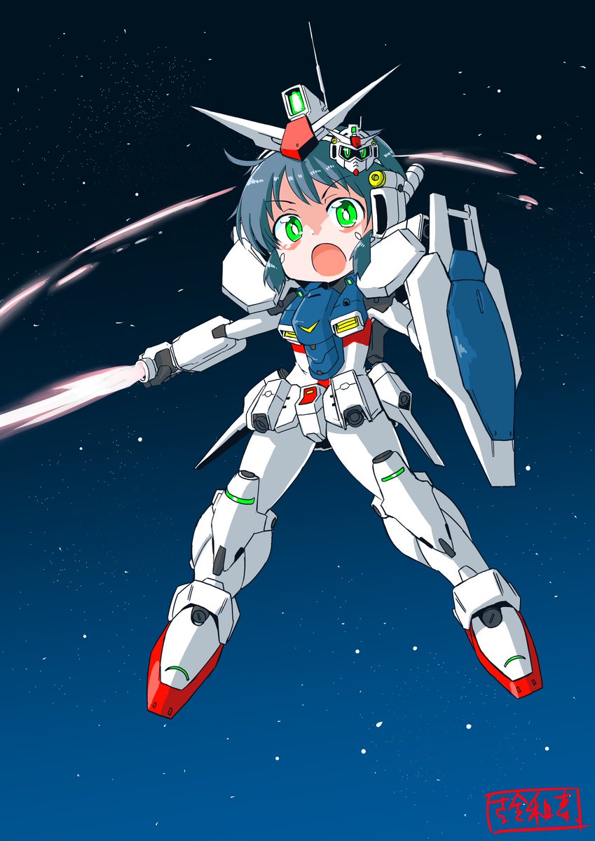 吉舎和幸 バディ式ms少女とか言うタグに惹かれて描いて見たり Sdガンダム描くのやっぱり楽しい Gp01と少女 ウラ コウキ バディ式ｍｓ少女