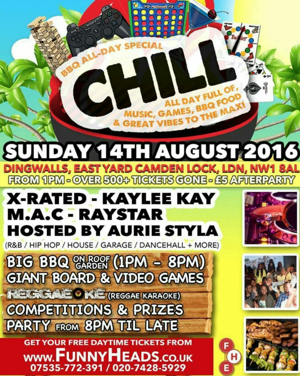 RachelUKGBrunch's tweet photo. Next Sunday! #CuriosityPromo Heading To @AurieStyla's All-Dayer @DingwallsLive ft @djxrated_uk #BBQ #Cocktails 😎🌞🍹🙌 https://t.co/7NO98QBHkQ