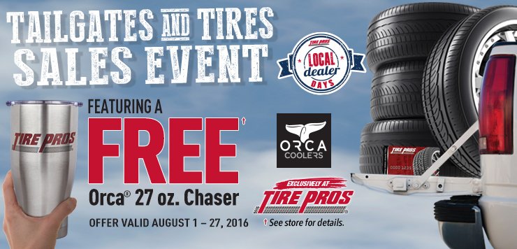 FamilyTirePros1's tweet photo. Get a free #OrcaChaser when you buy any tires or services of $499 or more using your #TirePros Preferred Customer C… https://t.co/eYztFwfFkx