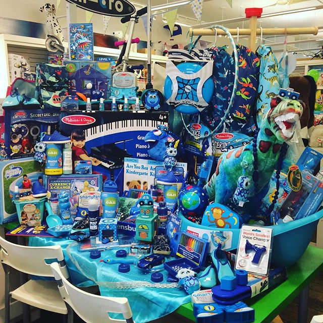 You won't feel BLUE when you visit Cowboys &amp; Angels toy store! Fun for all ages #CAceramics #paint #play #kerrisdale