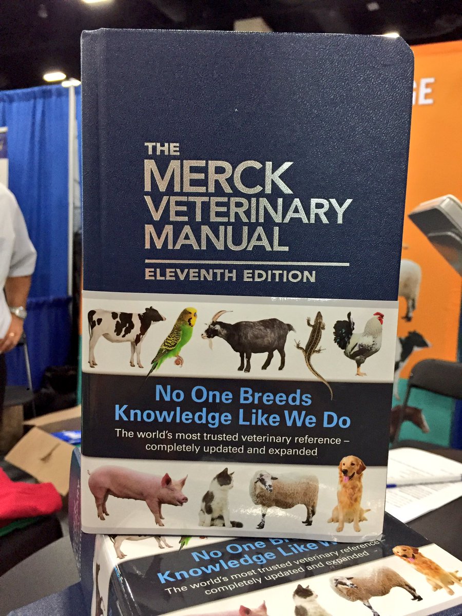 lefavi12's tweet photo. Loved seeing the new Merck Veterinary Manual in person!! #MVM11 https://t.co/XqJJdMmVKm