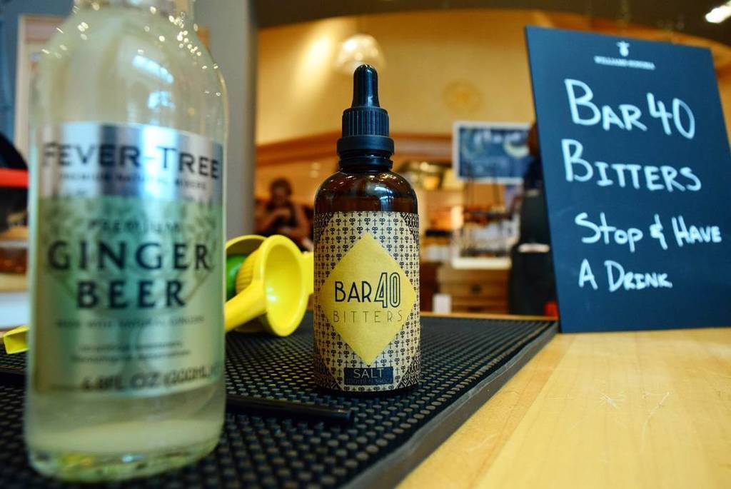 Bar40Bitters's tweet image. A wilted label of salt bitters, putting it to good use at William Sonoma today. 
Try a Bar… ift.tt/2b3FBG7