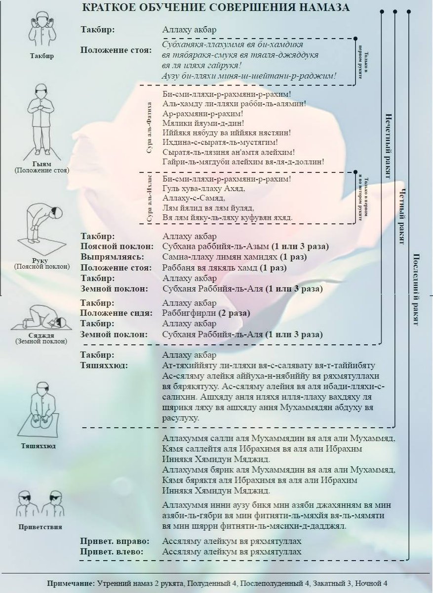 Картинка как совершать намаз