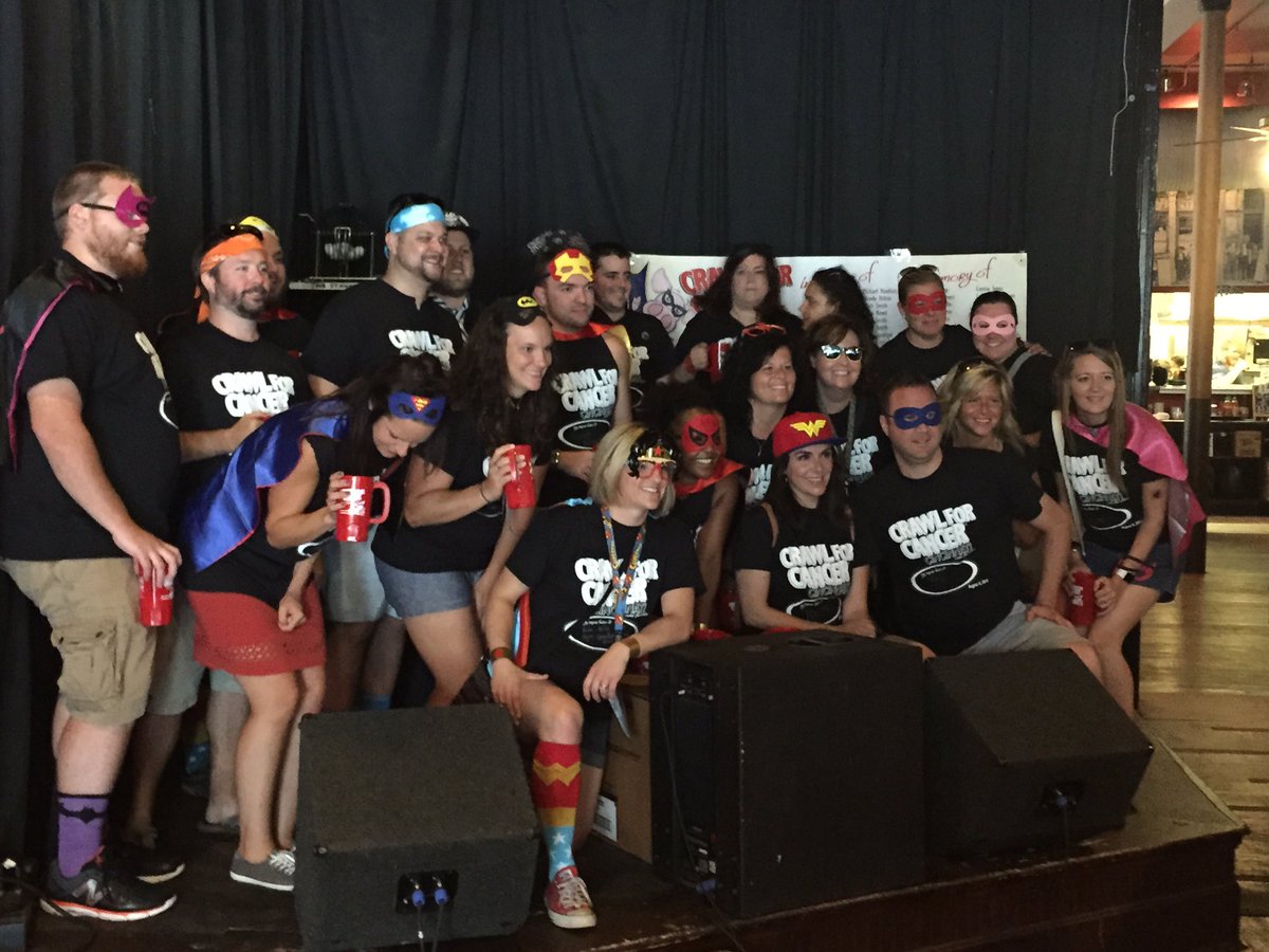 selliottWLWT's tweet photo. @CFCCincy in #OTR. Several bars involved. Superhero in front looks very familiar. @WLWT https://t.co/UBitZy0gmx