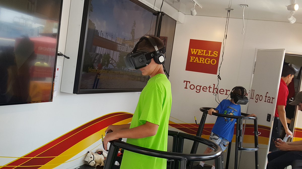 Musikfest's tweet photo. Virtual reality at the @WellsFargo #TogetherExperience at Wells Fargo Festplatz https://t.co/CuKKesWe8d