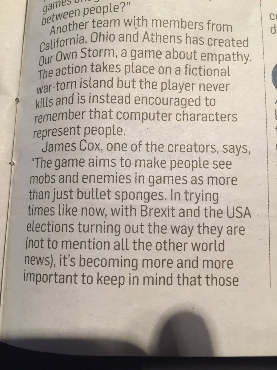 just404it's tweet photo. Quoted about @OurOwnStorm: my game about compassion

#indiedev #gamedev #indiegame #Dare2016 #screenshotsaturday https://t.co/xqhoxCPjb9
