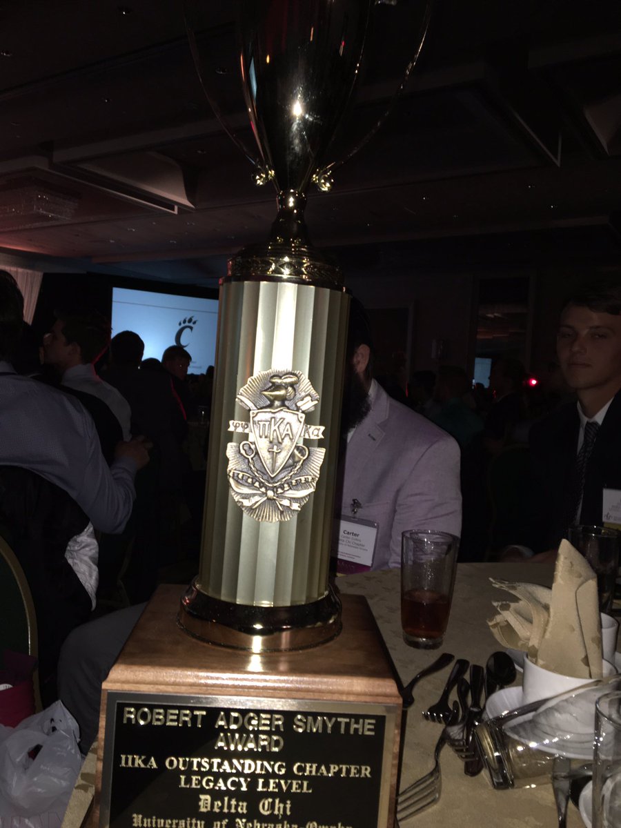 UNOpikes's tweet photo. And the first Smythe award of the night goes to...Delta Chi!!! Congratulations men! #4Peat https://t.co/HzuqmUlGZZ
