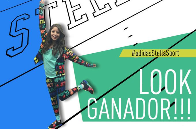 KarolSevillaaaa's tweet photo. Les presentó al Look ganador! ! Gracias por ayudarme a decidir!  Quiero toda la colección #AdidasStellaSport https://t.co/fAlBNco2Nr