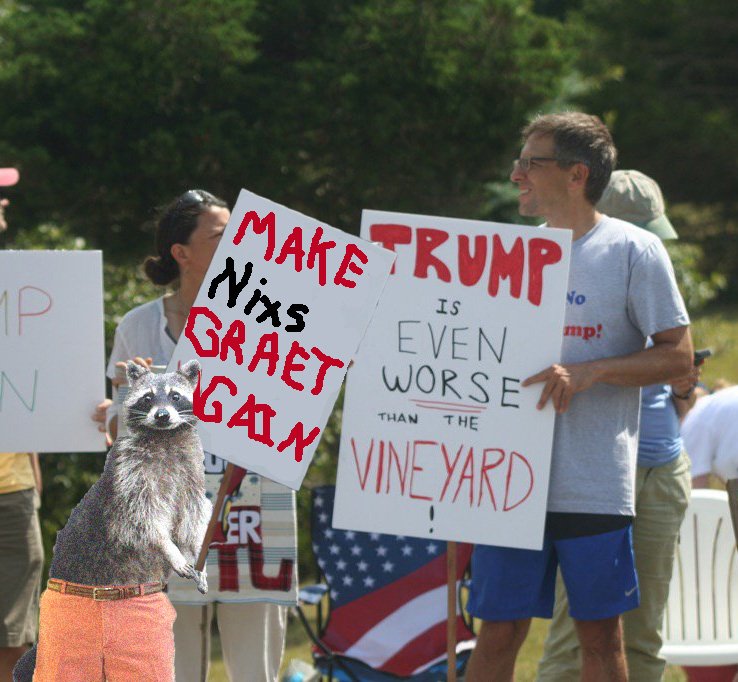 here at  donald #trump parade on #Nantucket to get out an v important message #MakeNixsGreatAgain