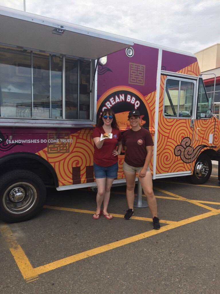 my96fm's tweet photo. FREE Korean BBQ pulled pork sandwich samples outside the @MH_Mall! Check it out with @SubwayAlberta! https://t.co/Lh3pw6aH4G