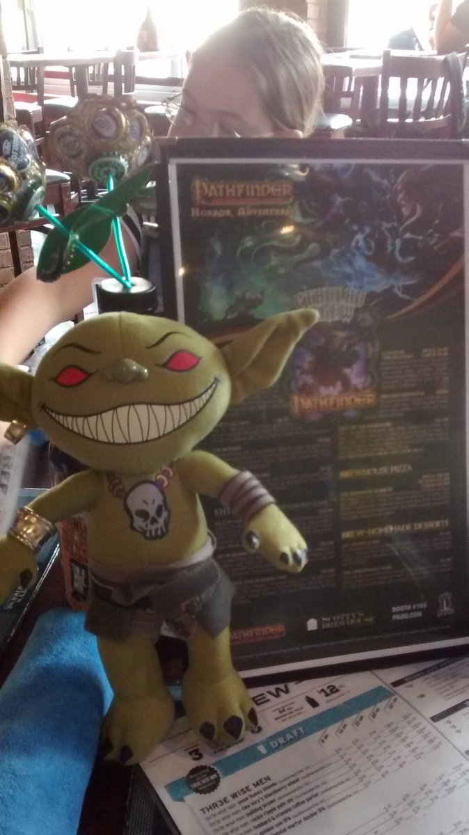 Crispy3ed's tweet photo. A Goblin is back! #Scottycon #paizoatgencon @PFSOPC @paizo @Gen_Con https://t.co/q8gQ6WylAc
