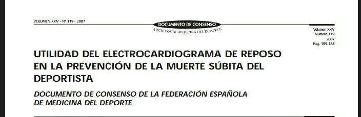 RaquelBlascoR's tweet photo. #ECG DE REPOSO
y PREVENCIÓN DE MUERTE SÚBITA DEL
DEPORTISTA. DOCUMENTO DE #CONSENSO #FEMEDE
https://t.co/TDN3hiYSKl https://t.co/a5aogCSxa3