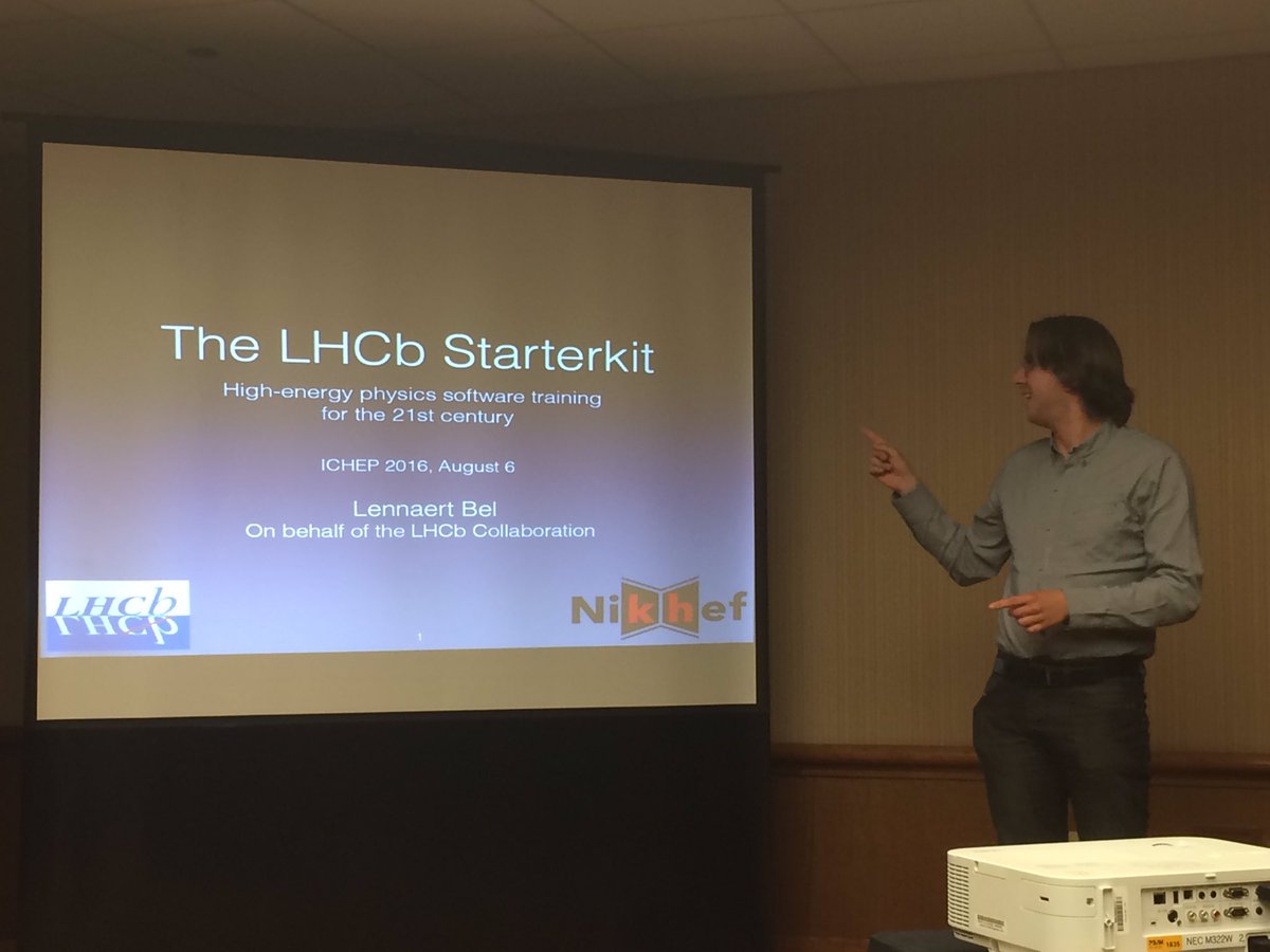 DrAdrianBuzatu's tweet photo. Educational material with an @LHCbExperiment starter kit for software for huge data #ICHEP2016 #outreach https://t.co/pUKkuCVgFe