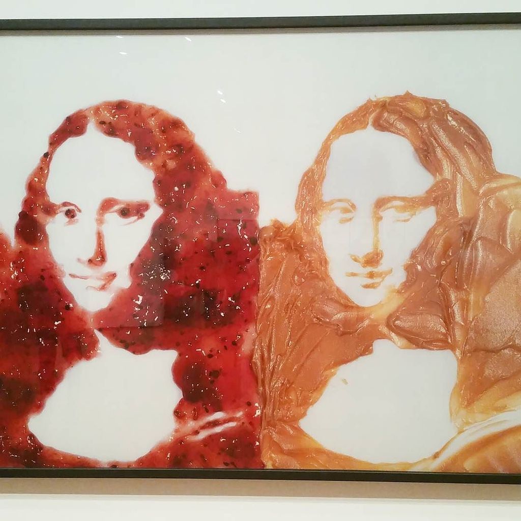 CamilleReneWork's tweet photo. Gives new meaning to playing with your food. #pbandj #monalisa #vikmuniz #highmuseum https://t.co/IAI2YXLCel https://t.co/eu1T0c2a3E