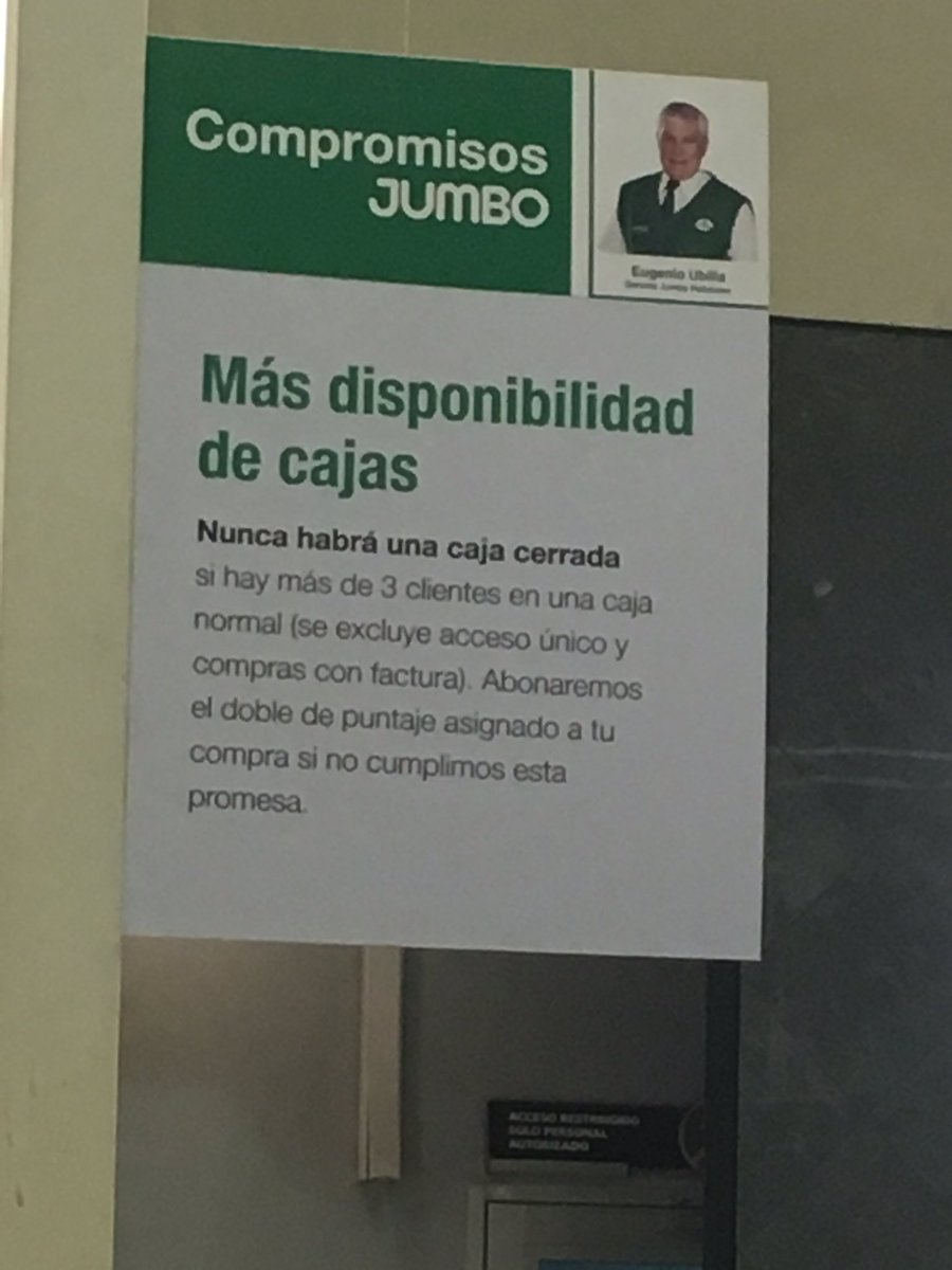 pleal58's tweet photo. @JumboChile compromiso NO cumplido cajas con más de 3 personas y no l resto de cajas cerradas https://t.co/IXpyhsbPDT