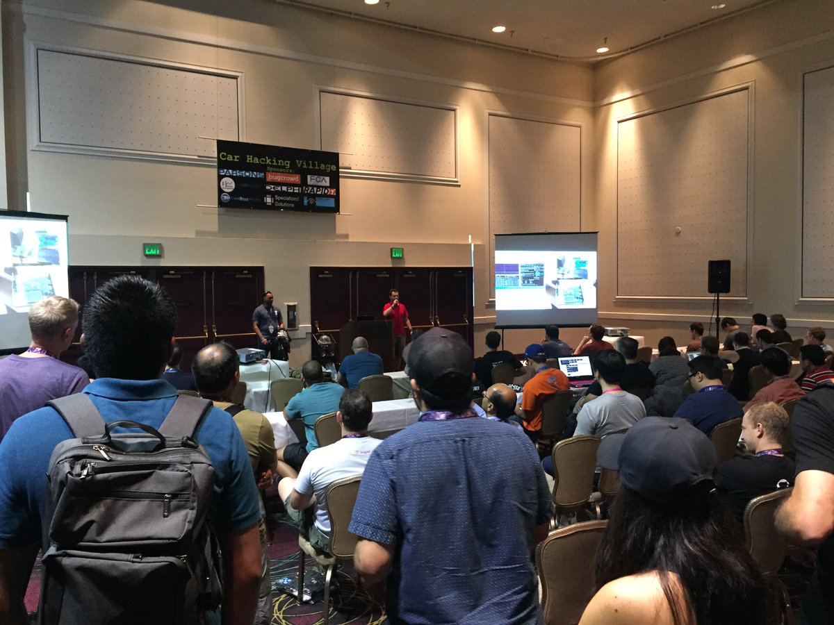 SpirentSecurity's tweet image. Great participation on our Vehicle to Vehicle Communication Hacking Panel #securitylabs #defcon2016  #automotive