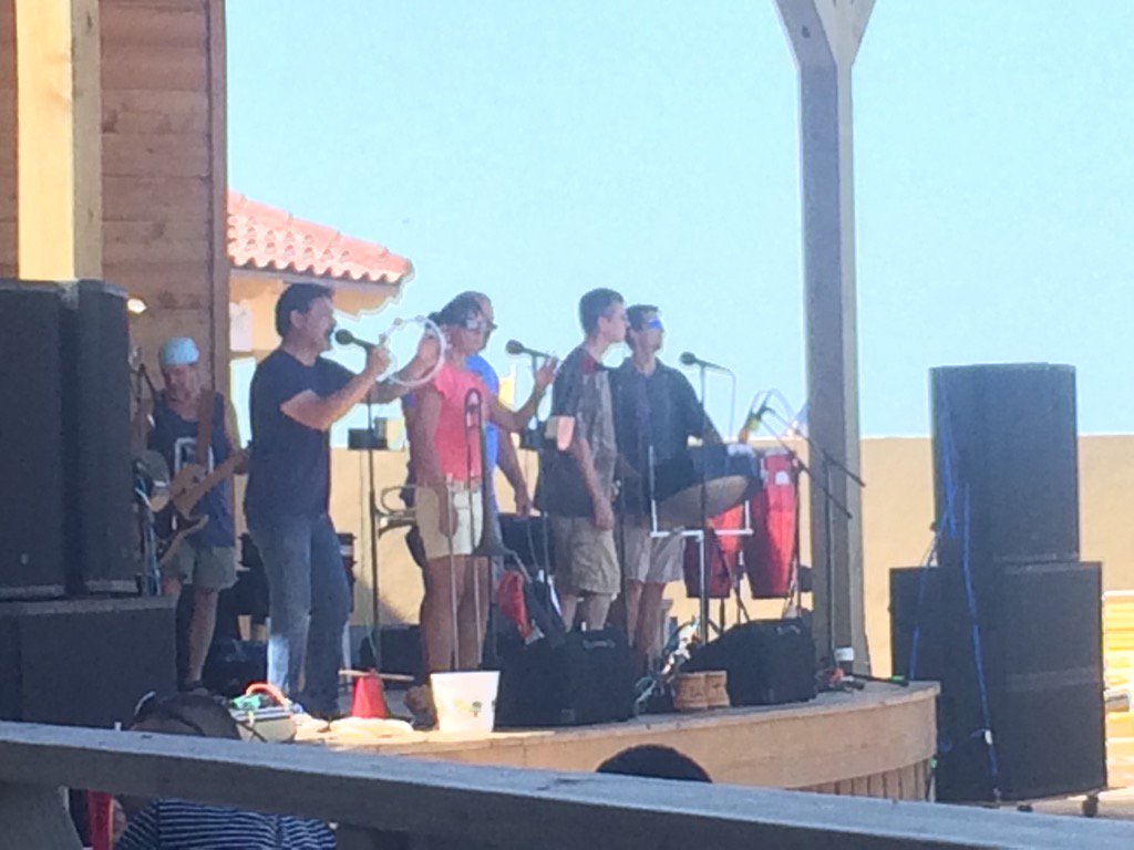 #bongodogs rocking at the island . Love to see valley music school teachers sharing their passion for music!