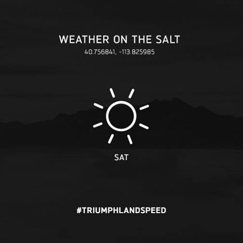 TriumphAmerica's tweet photo. Day 2 - The weather has been perfect with not a cloud in the sky. #Triumphlandspeed https://t.co/uLo3ixpCQW
