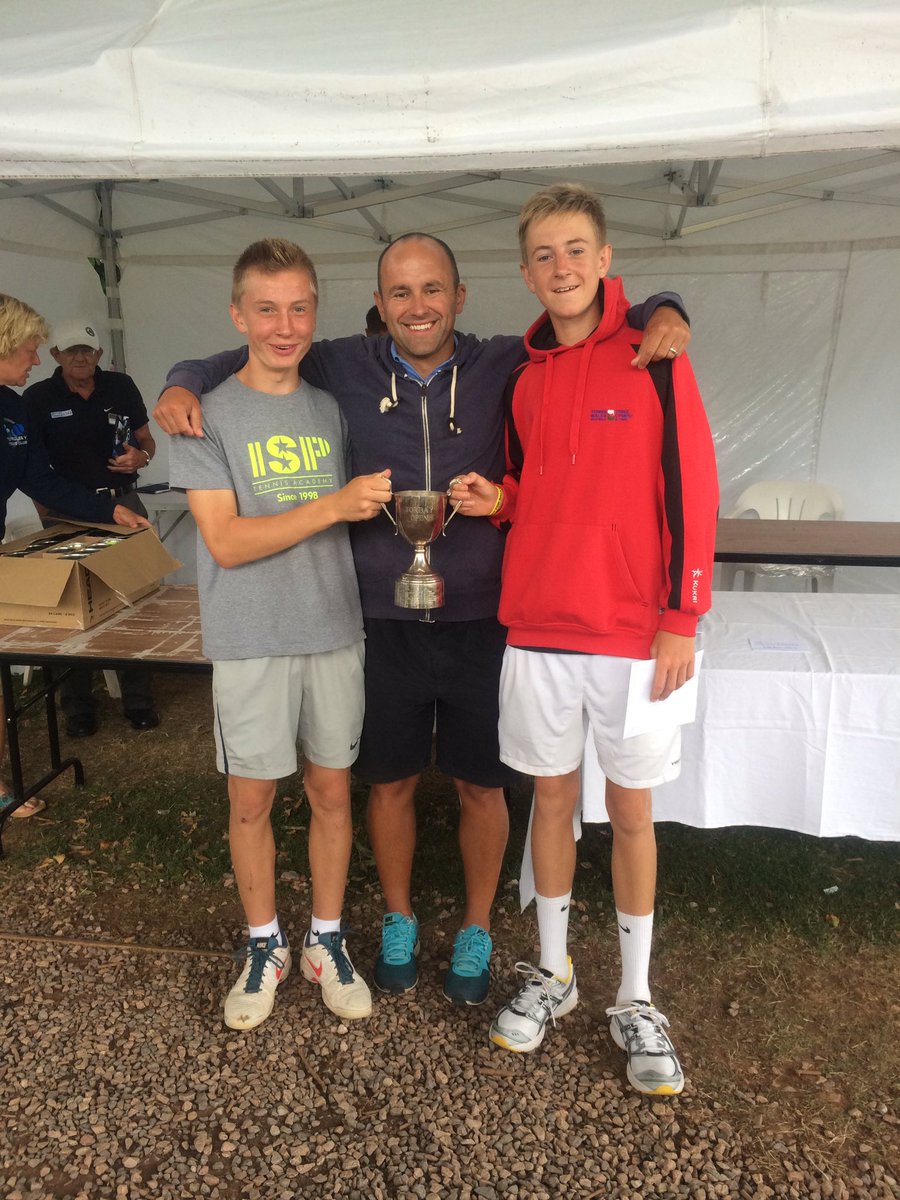 TennisCardiff's tweet photo. @aeronevans12 &amp; @Bradyboyx3 win their 3rd consecutive 18&amp;U Torquay Doubles Title to finish week in style#proudcoach https://t.co/onkpdjJVcj