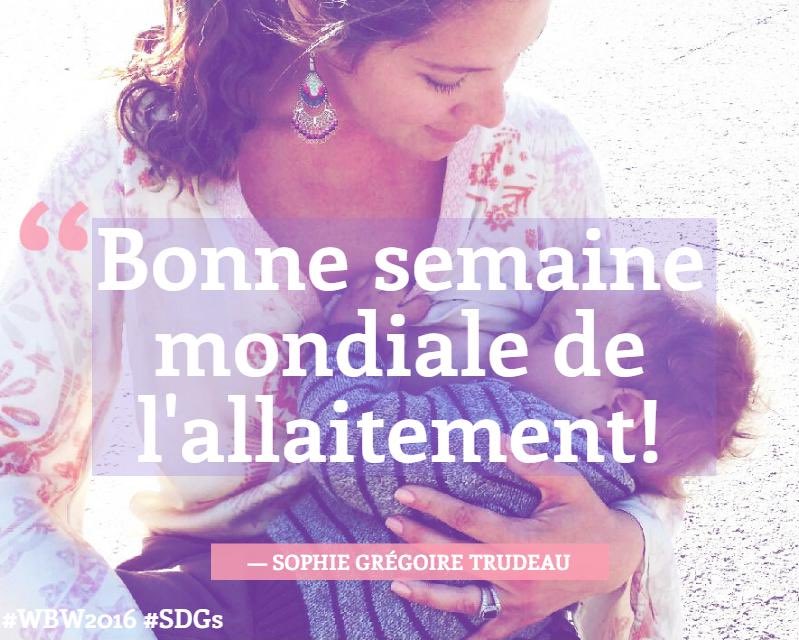 JustinTrudeau's tweet image. Sem. mondiale de l'allaitement maternel : appuyons les mamans pour qu’elles allaitent où elles le veulent -SGT #SMAM