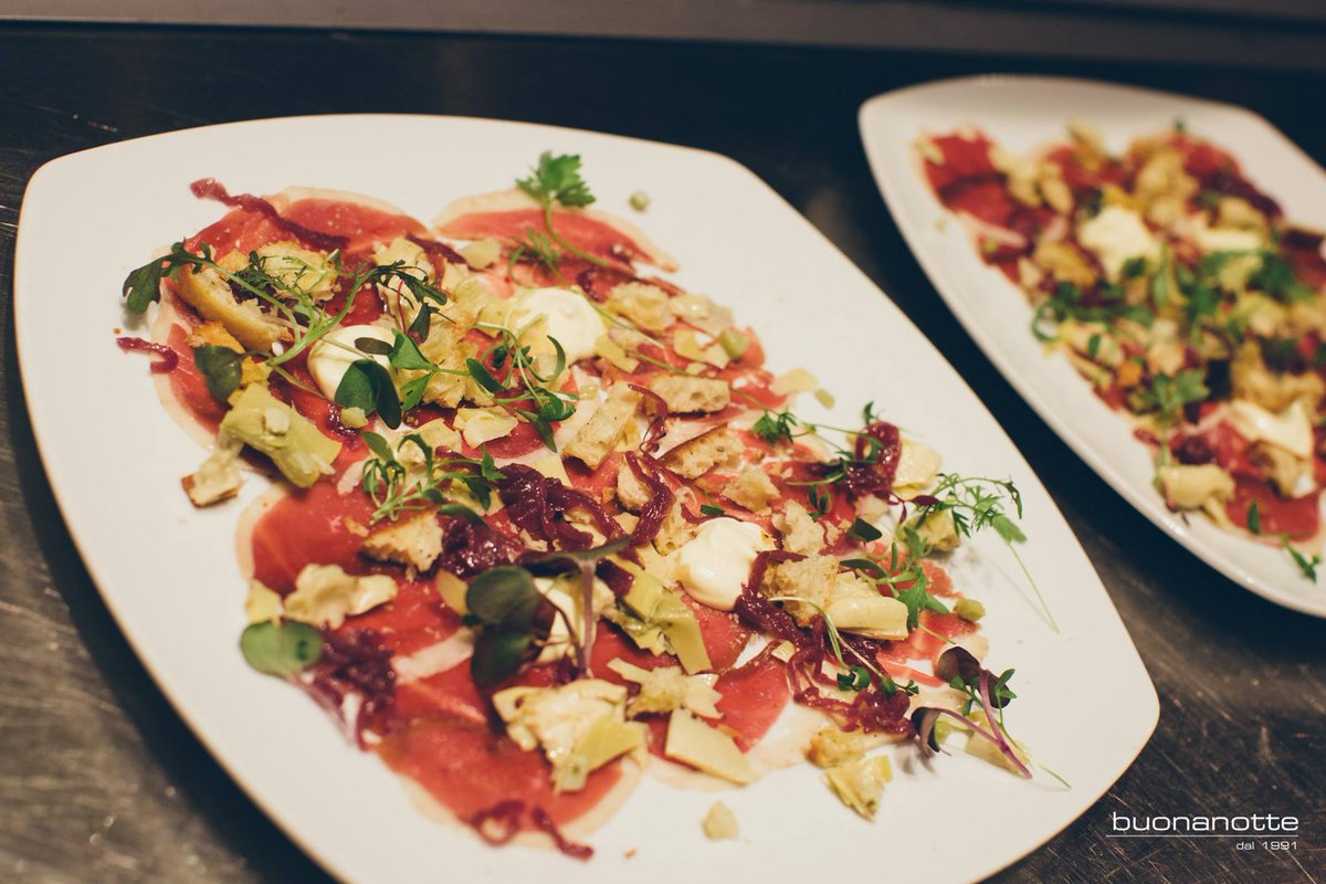 You won't be able to resist Buonanotte's famous Carpaccio D'anatra!