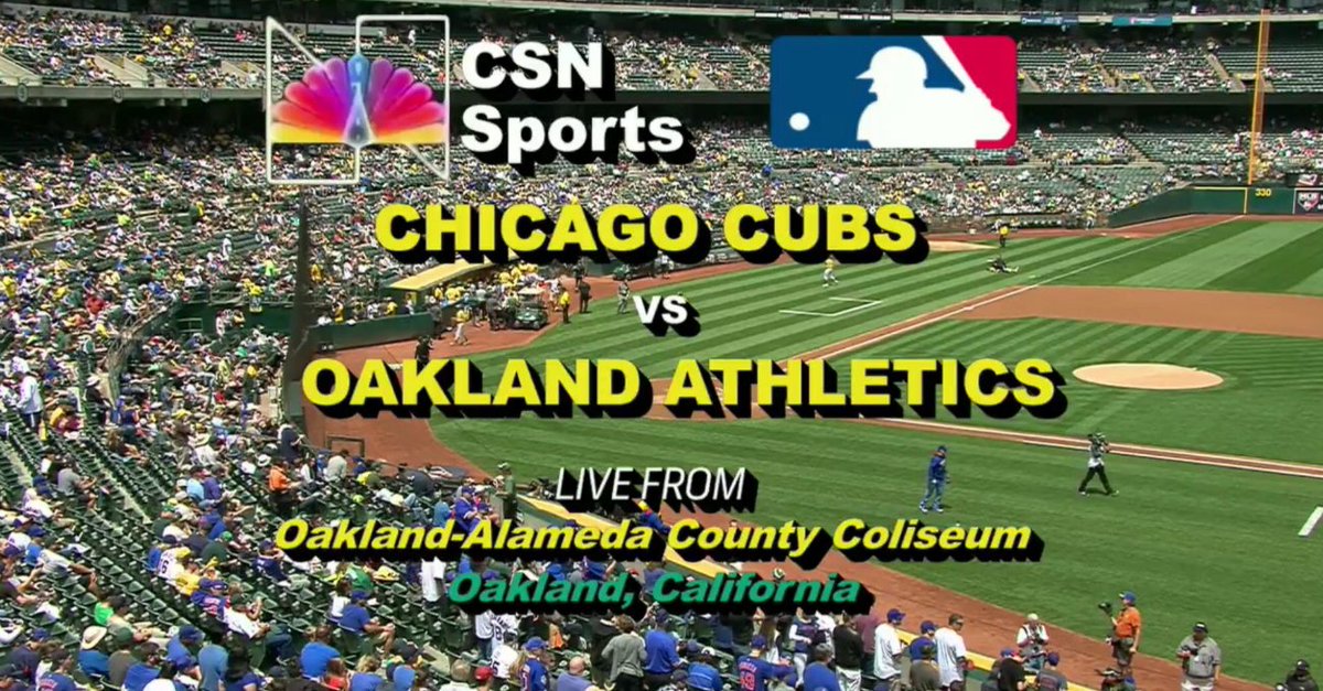 Cut4's tweet photo. A throwback broadcast in the @Cubs/@Athletics game? 

We dig it: https://t.co/qlgP74yxfA #TBTC https://t.co/hbRXIGznoM