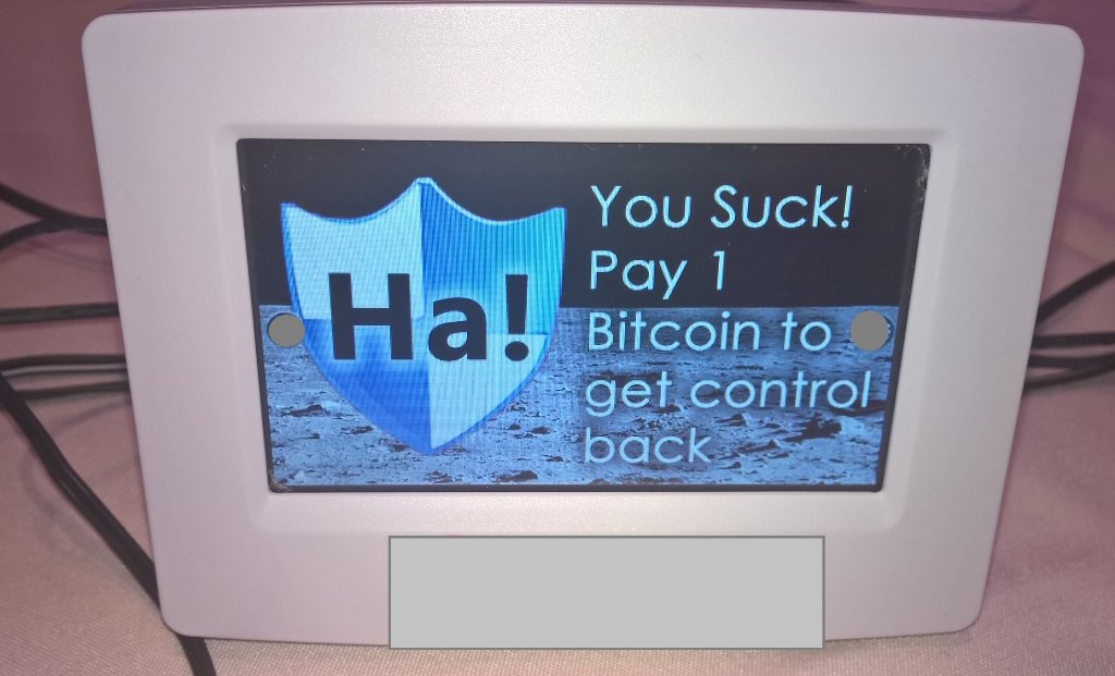 TheKenMunroShow's tweet image. Working IoT thermostat ransomware. Remote shell, IRC control. Just presented it at #Defcon24 with @cybergibbons