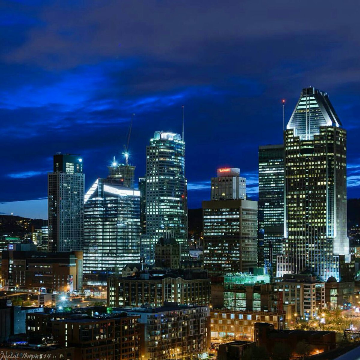 mtlblog's tweet photo. Montreal looks an awful lot like Gotham city at night. Picture by @jyclal #montreal #quebec #canada https://t.co/Pcz1NXiYWS