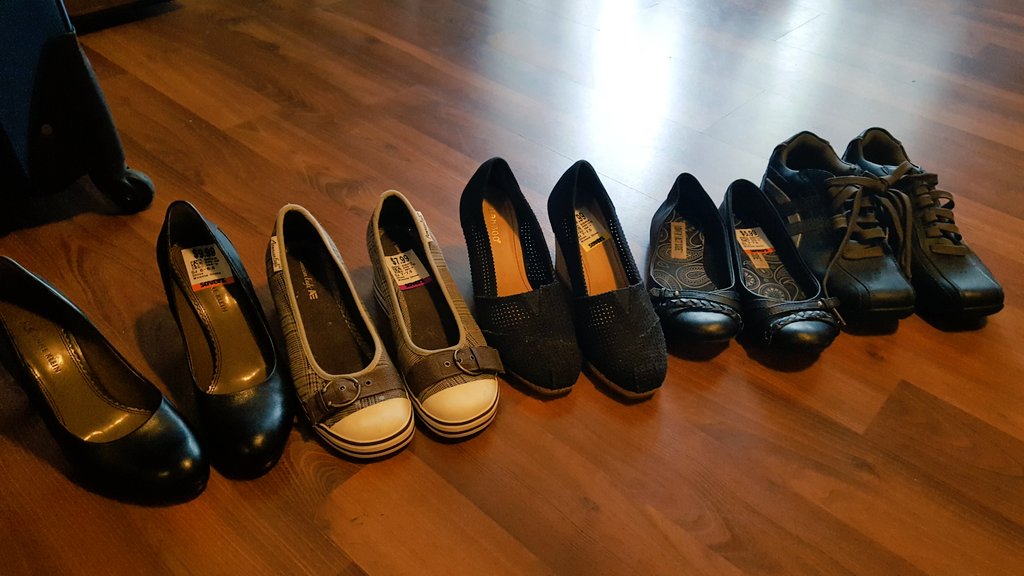 solomom101's tweet photo. My fave thrift store was 50% off....so back-to-school shoes for everyone cost only $22 total! (Ok, 3 pairs for me) https://t.co/bok8M2eHXN
