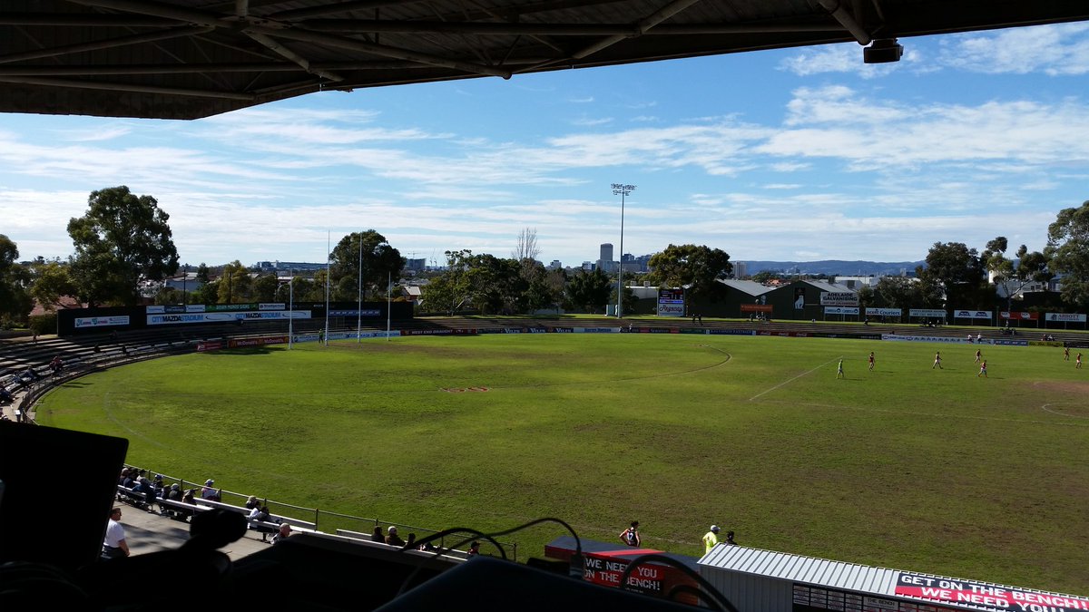 donnyc_66's tweet photo. All set for Round 19 action at City Mazda Stadium with @PhilHAspinall calling for the @SANFLStreamTeam #BloodsLegs https://t.co/LNJLZS7rVR
