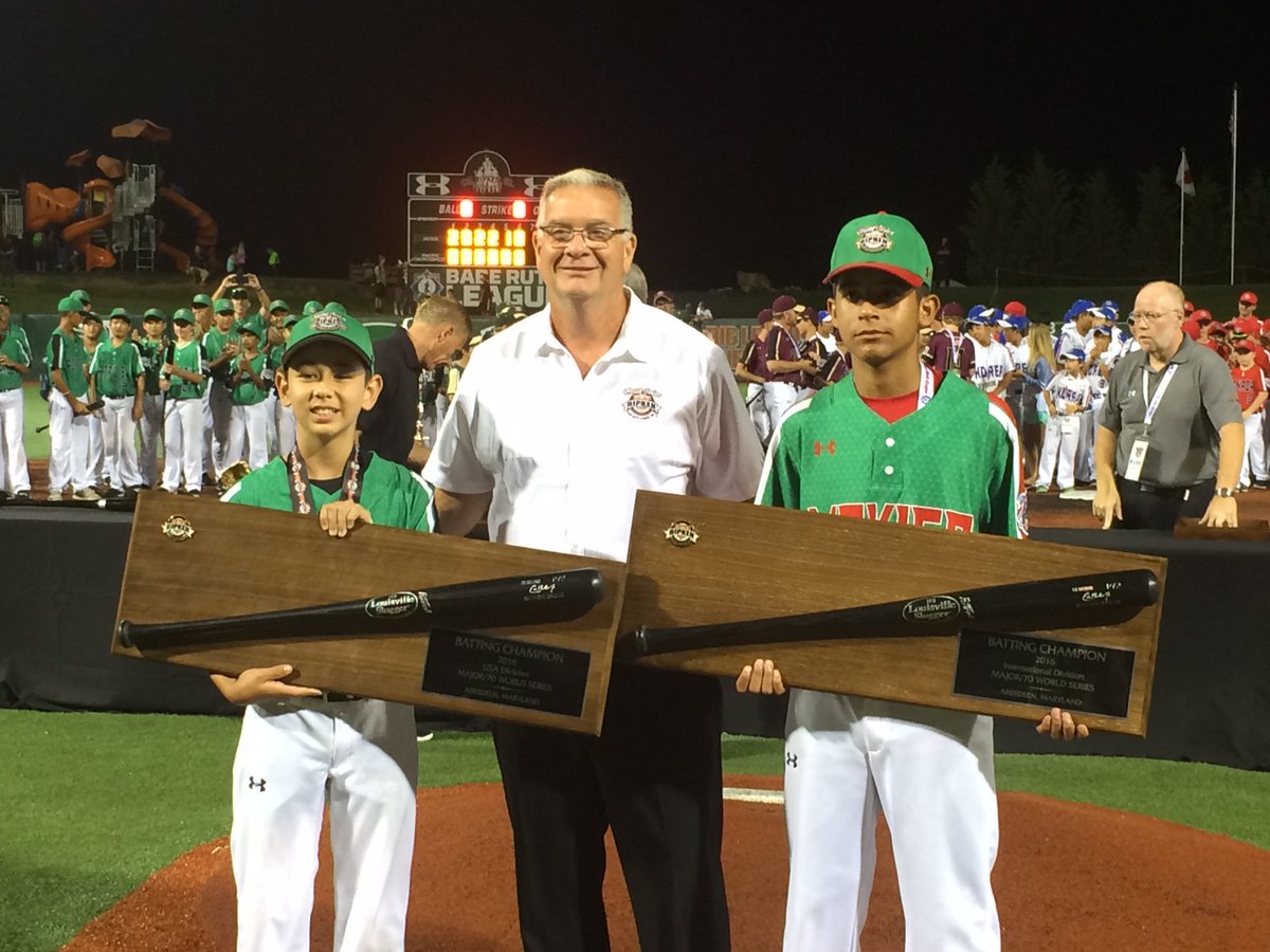 Cal Ripken Baseball (@calripkenbb) on Twitter photo Your 2016 Batting Champions Jesus Morales of <a href="/CRWS_Mexico/">Team Mexico</a> (.667) & Kaden Stremick of <a href="/CRWS_PacificSW/">Team Pacific SW</a> (.750) #CRWS Your 2016 Batting Champions Jesus Morales of <a href="/CRWS_Mexico/">Team Mexico</a> (.667) & Kaden Stremick of <a href="/CRWS_PacificSW/">Team Pacific SW</a> (.750) #CRWS